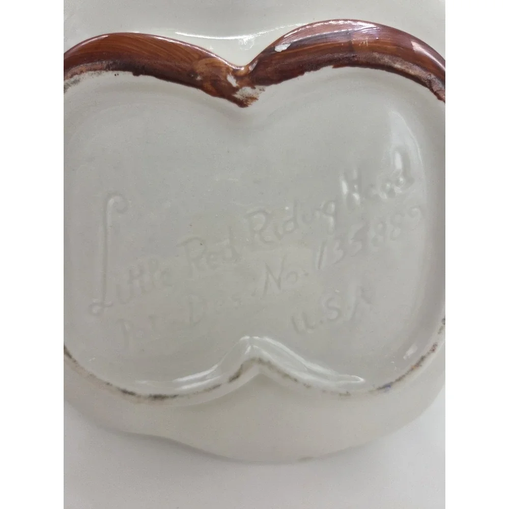 Little Red Riding Hood Open Taco-Style Basket Hull #967 Vintage Cookie Jar 1940s